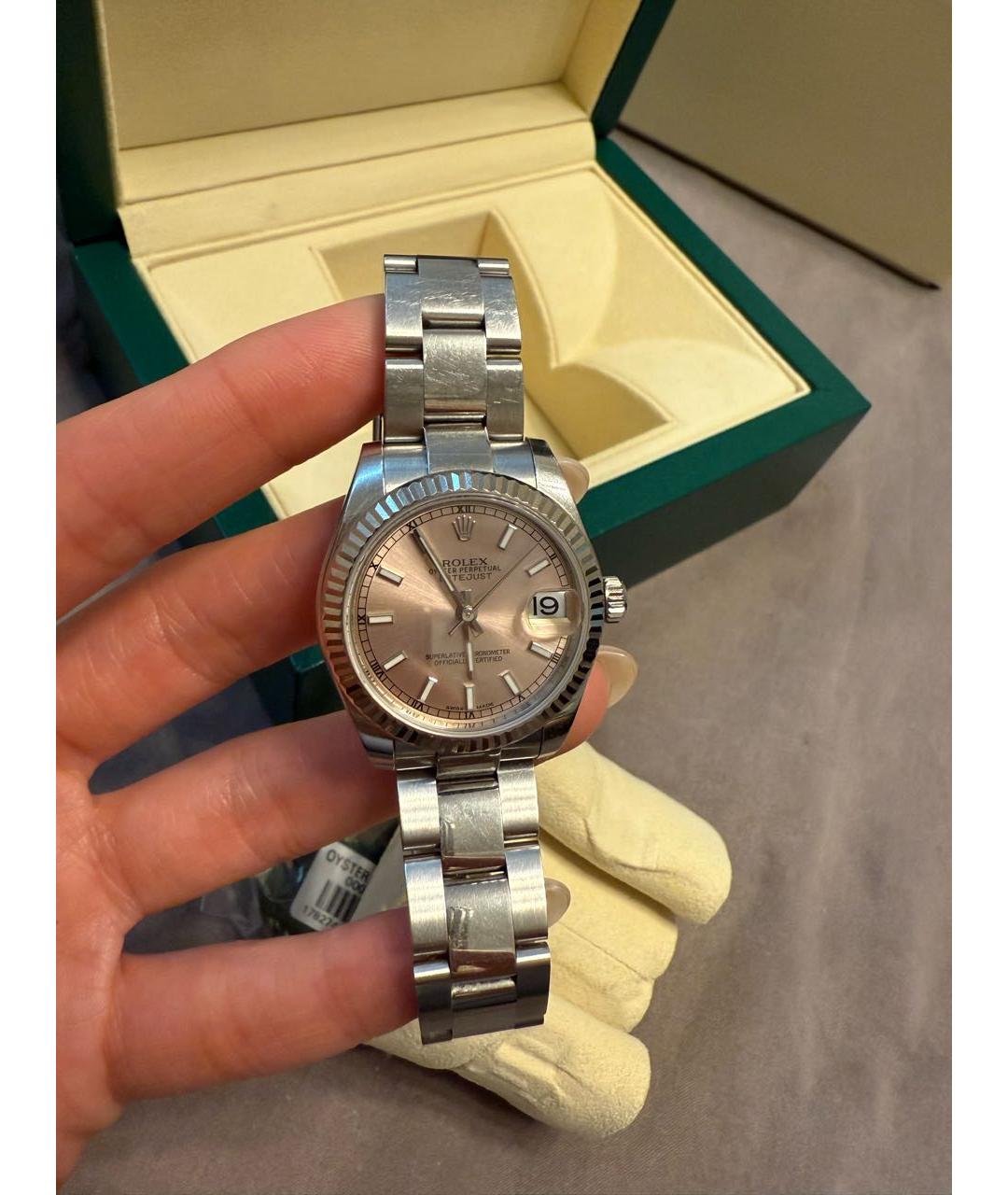 ROLEX Серебряные часы из белого золота, фото 8