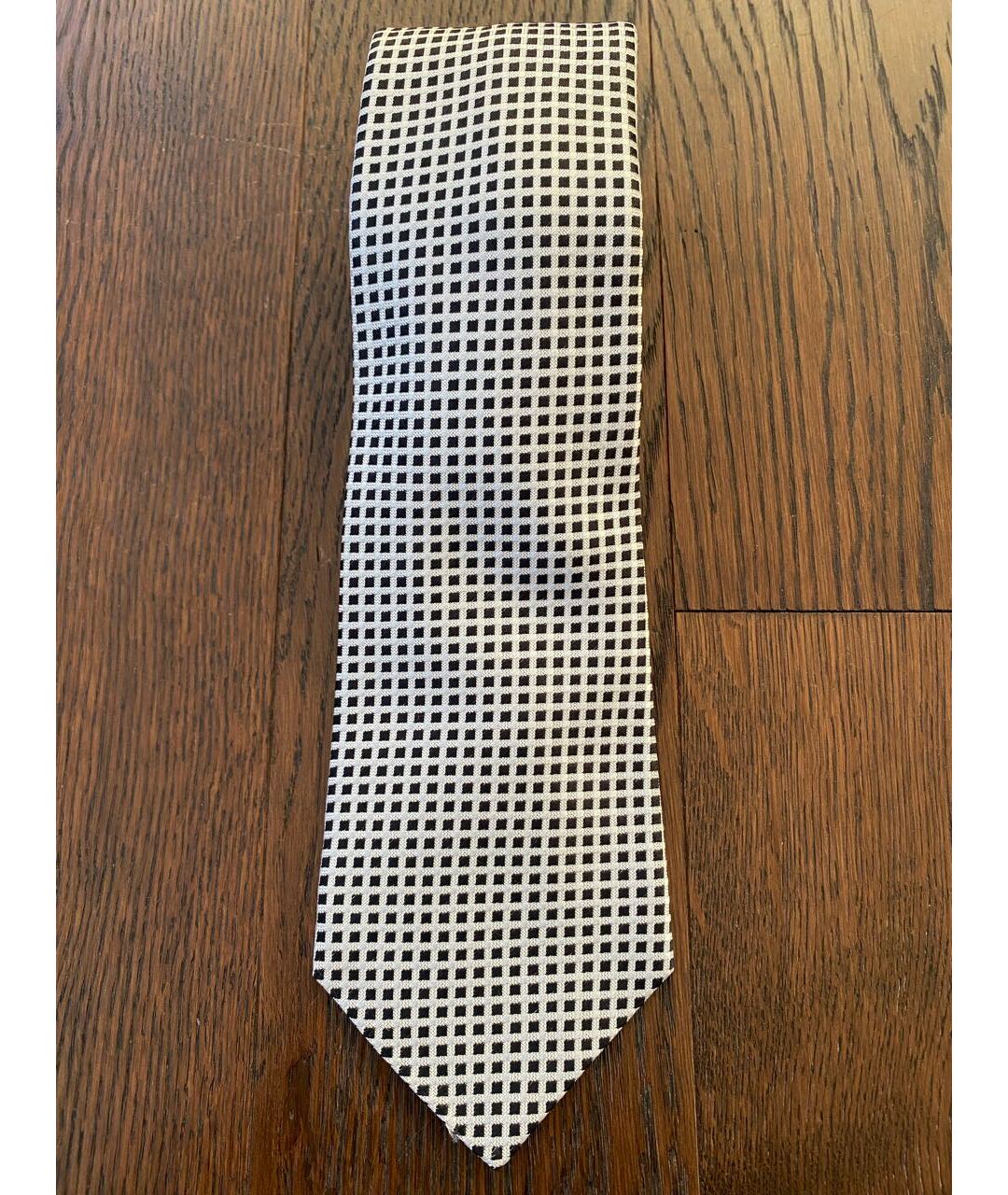 KITON Белый шелковый галстук, фото 5