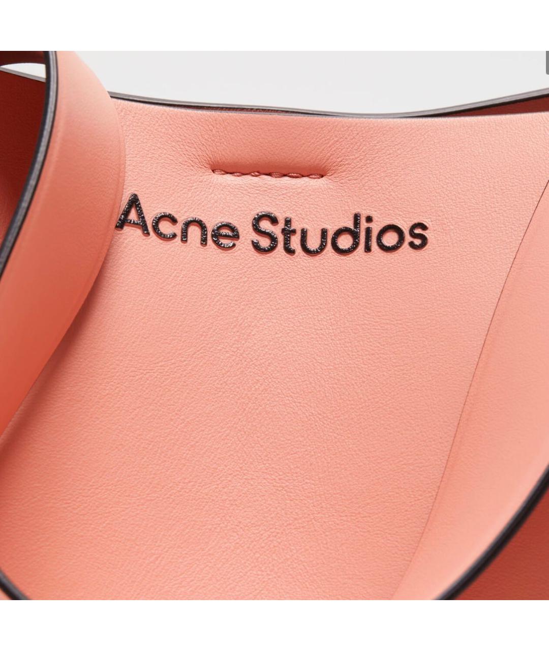 ACNE STUDIOS Коралловая кожаная сумка через плечо, фото 5