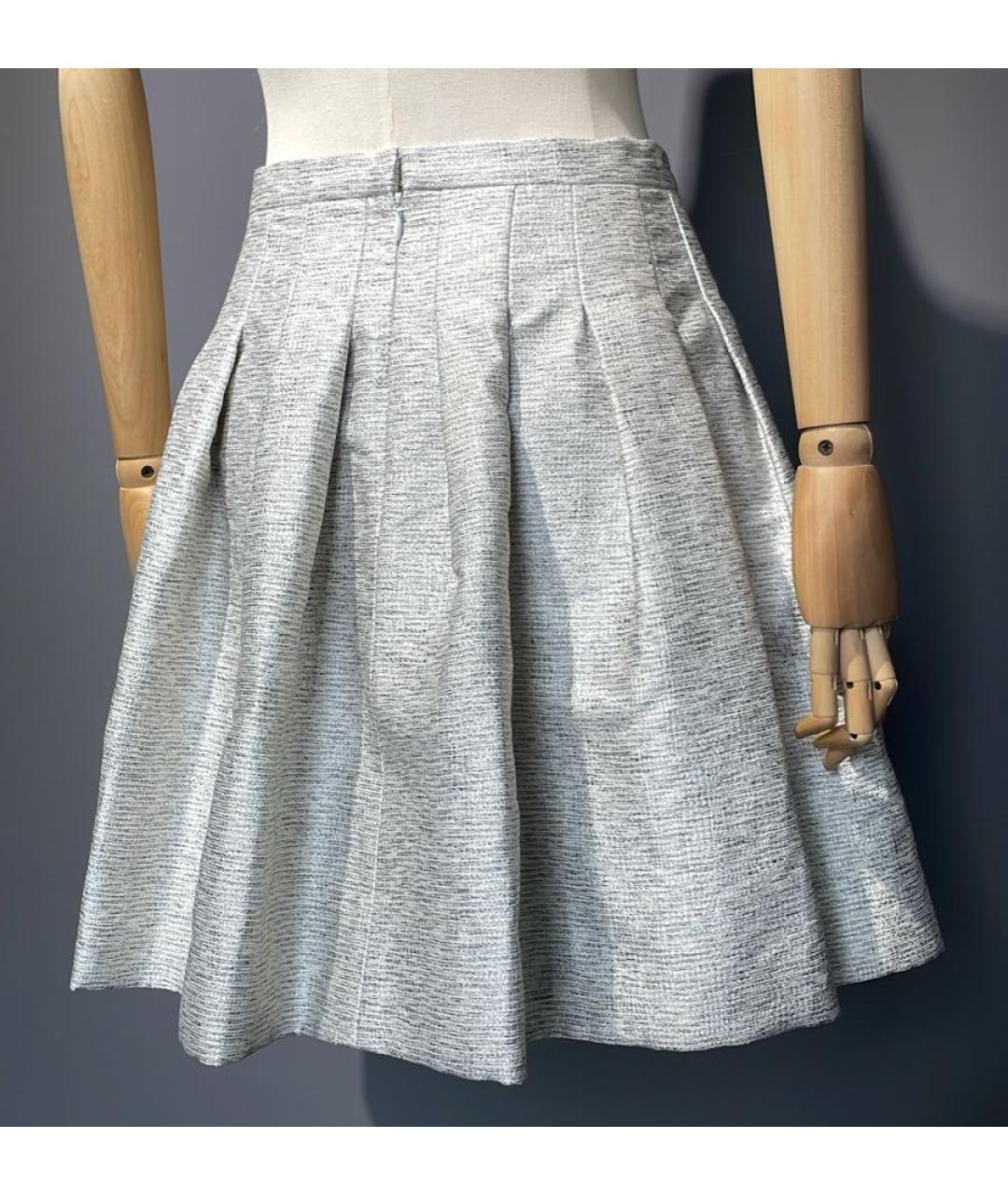 CHRISTIAN DIOR Белая шелковая юбка миди, фото 5