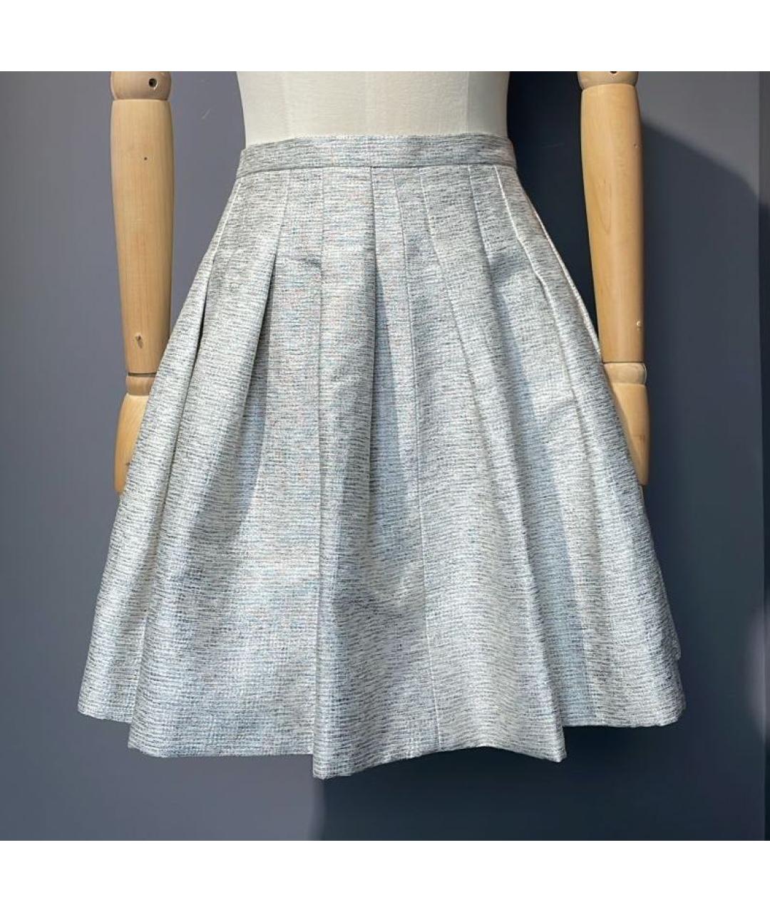 CHRISTIAN DIOR Белая шелковая юбка миди, фото 6
