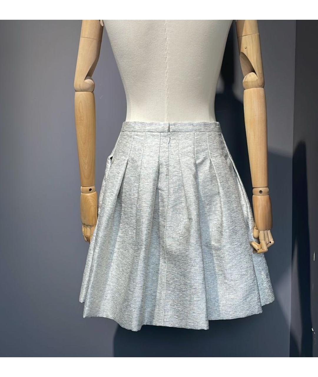 CHRISTIAN DIOR Белая шелковая юбка миди, фото 3