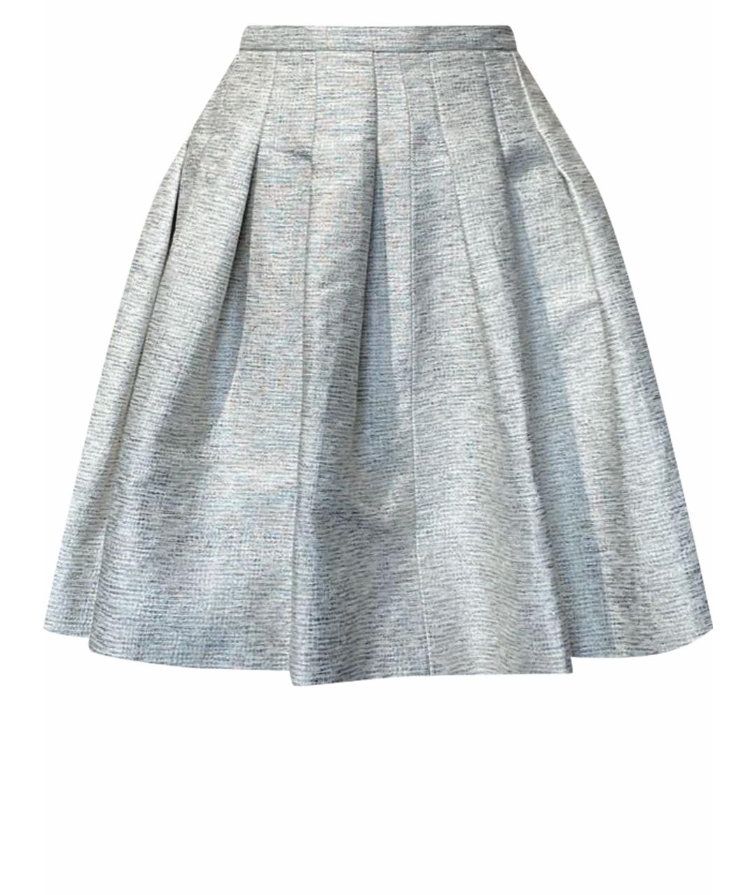CHRISTIAN DIOR Белая шелковая юбка миди, фото 1
