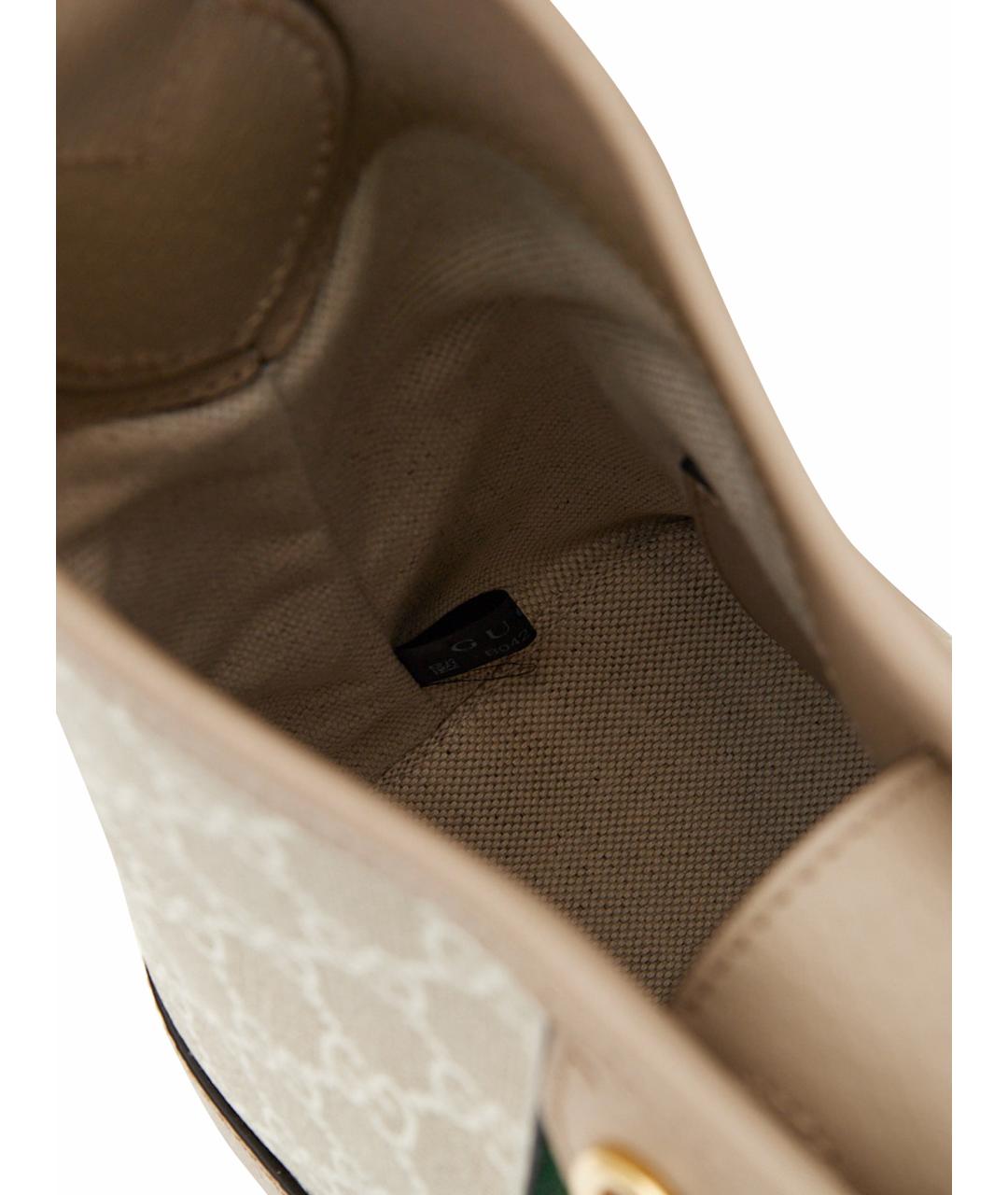 GUCCI Бежевая кожаная сумка через плечо, фото 8