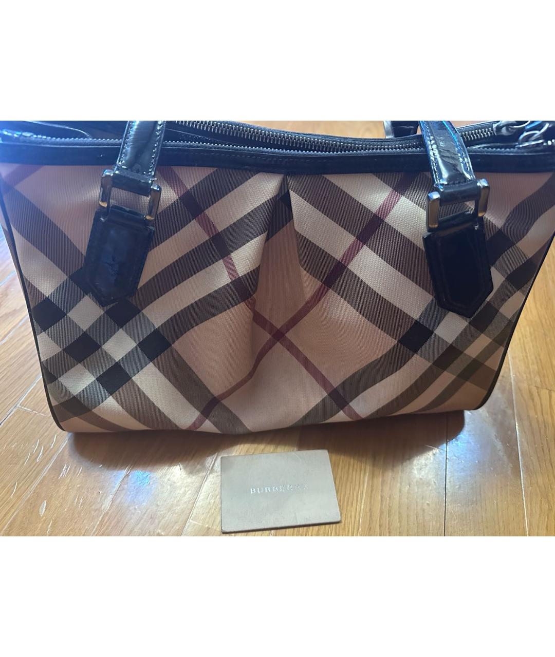 BURBERRY Бежевая сумка с короткими ручками, фото 5