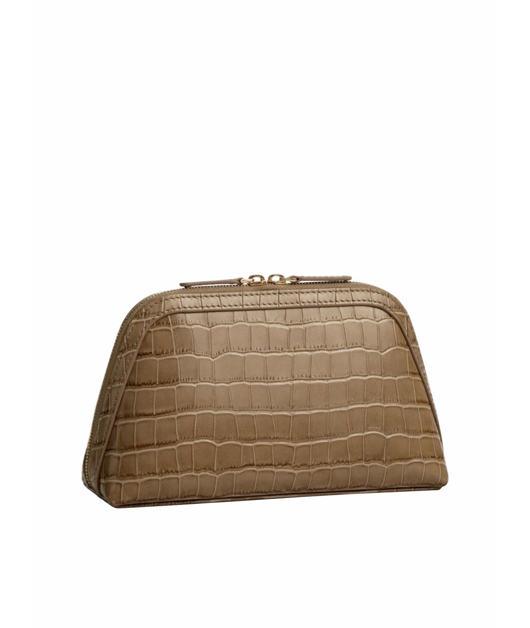 12 STOREEZ Бежевая кожаная косметичка, фото 1