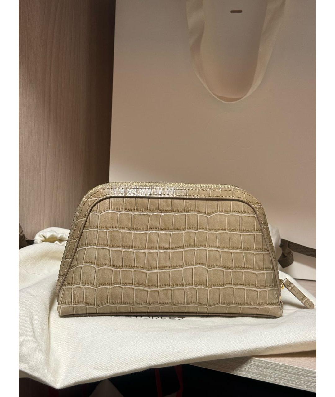 12 STOREEZ Бежевая кожаная косметичка, фото 2