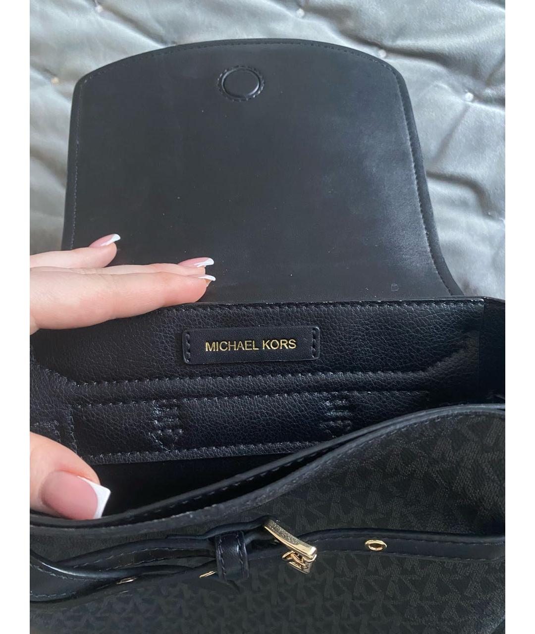 MICHAEL KORS Черный кожаный рюкзак, фото 4