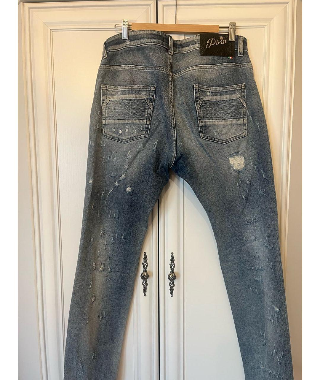 PHILIPP PLEIN Голубые джинсы скинни, фото 2