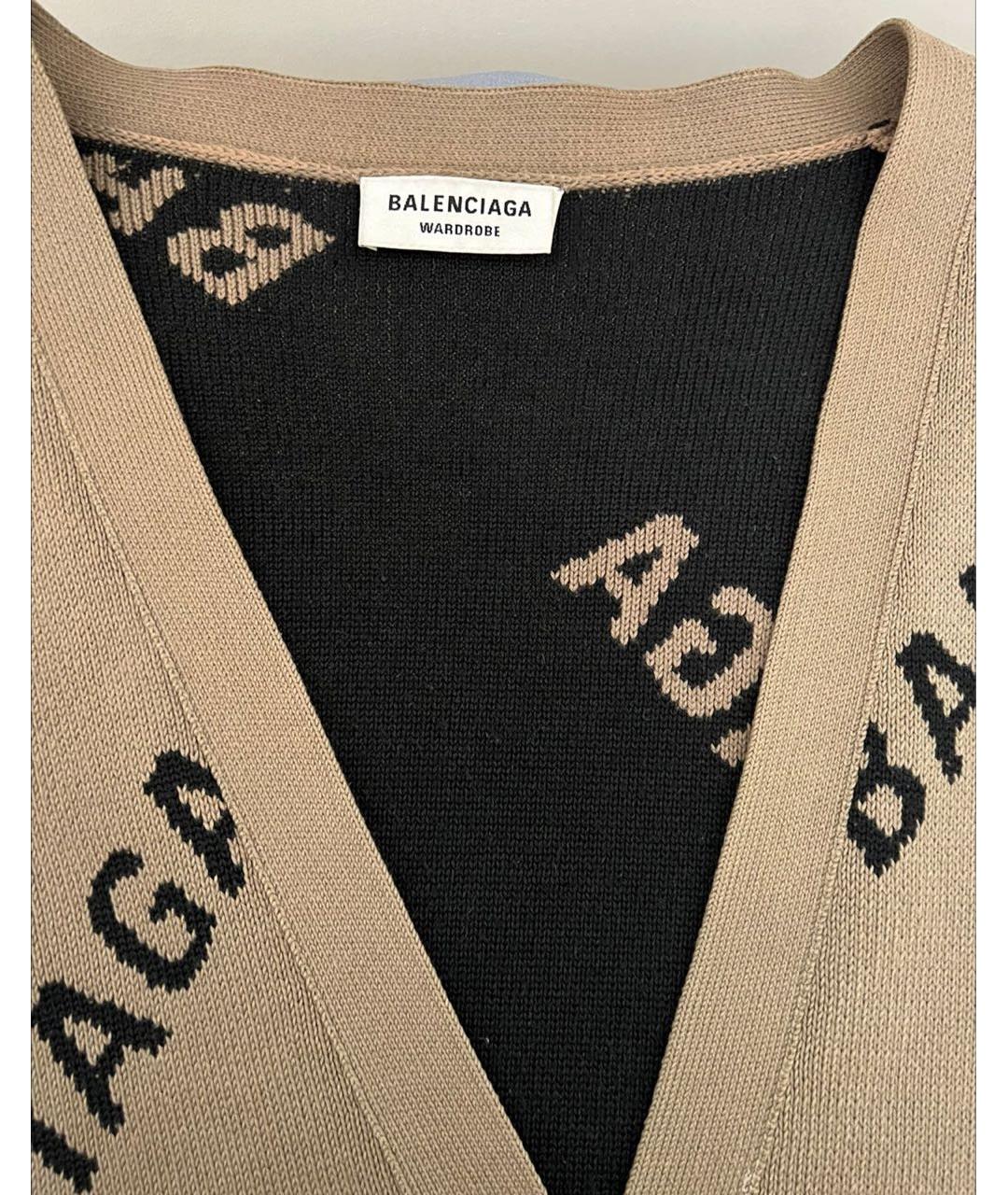 BALENCIAGA Коричневый шерстяной джемпер / свитер, фото 3
