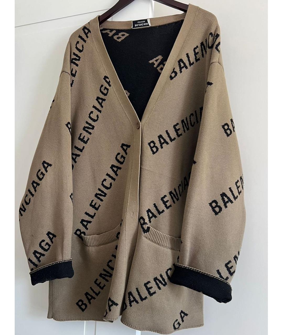 BALENCIAGA Коричневый шерстяной джемпер / свитер, фото 5