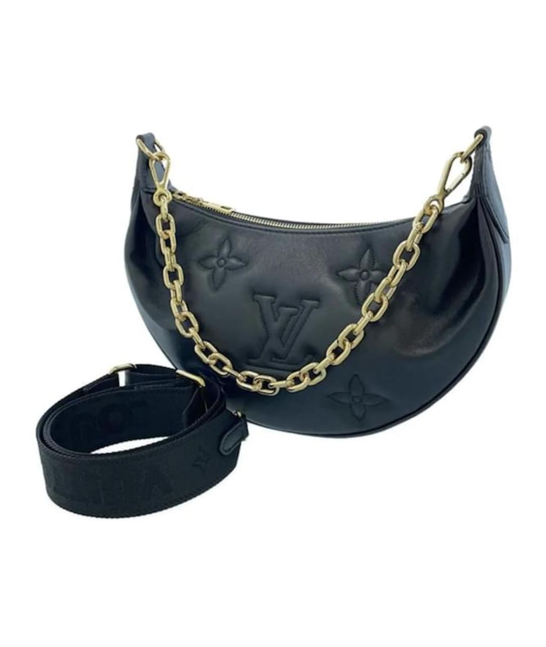 LOUIS VUITTON Черная кожаная сумка через плечо, фото 10