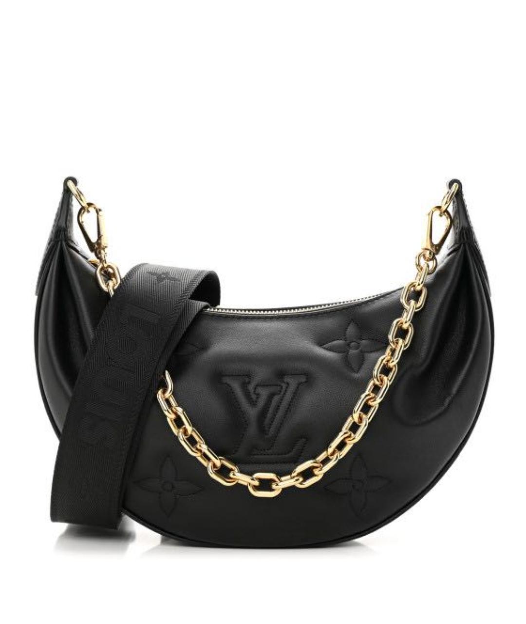 LOUIS VUITTON Черная кожаная сумка через плечо, фото 3
