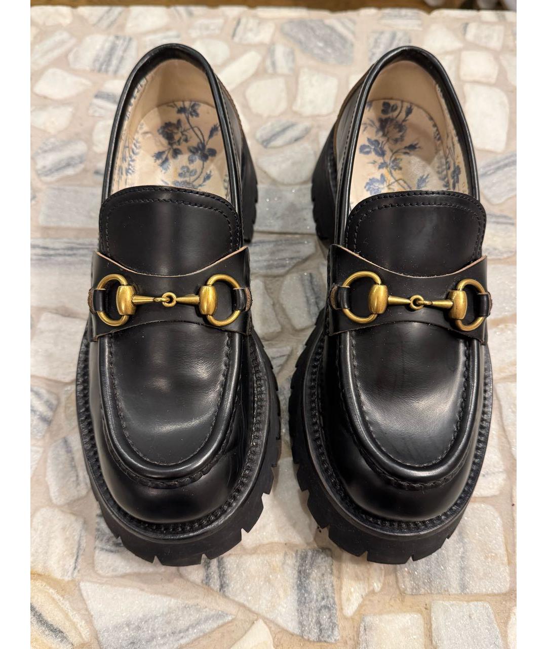 GUCCI Черные кожаные лоферы, фото 2