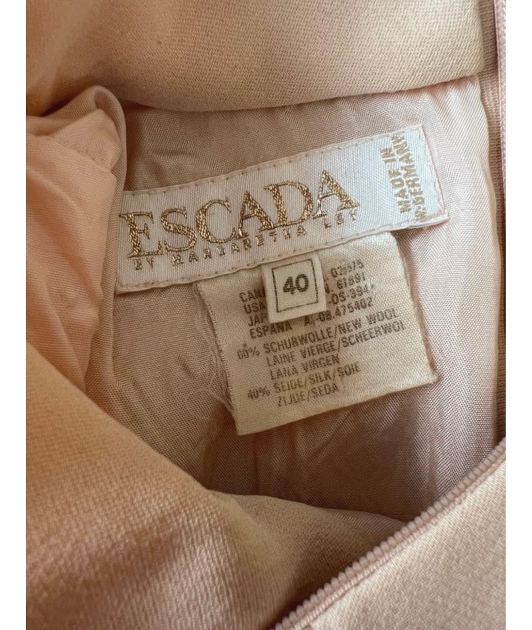 ESCADA Бежевое шерстяное повседневное платье, фото 3