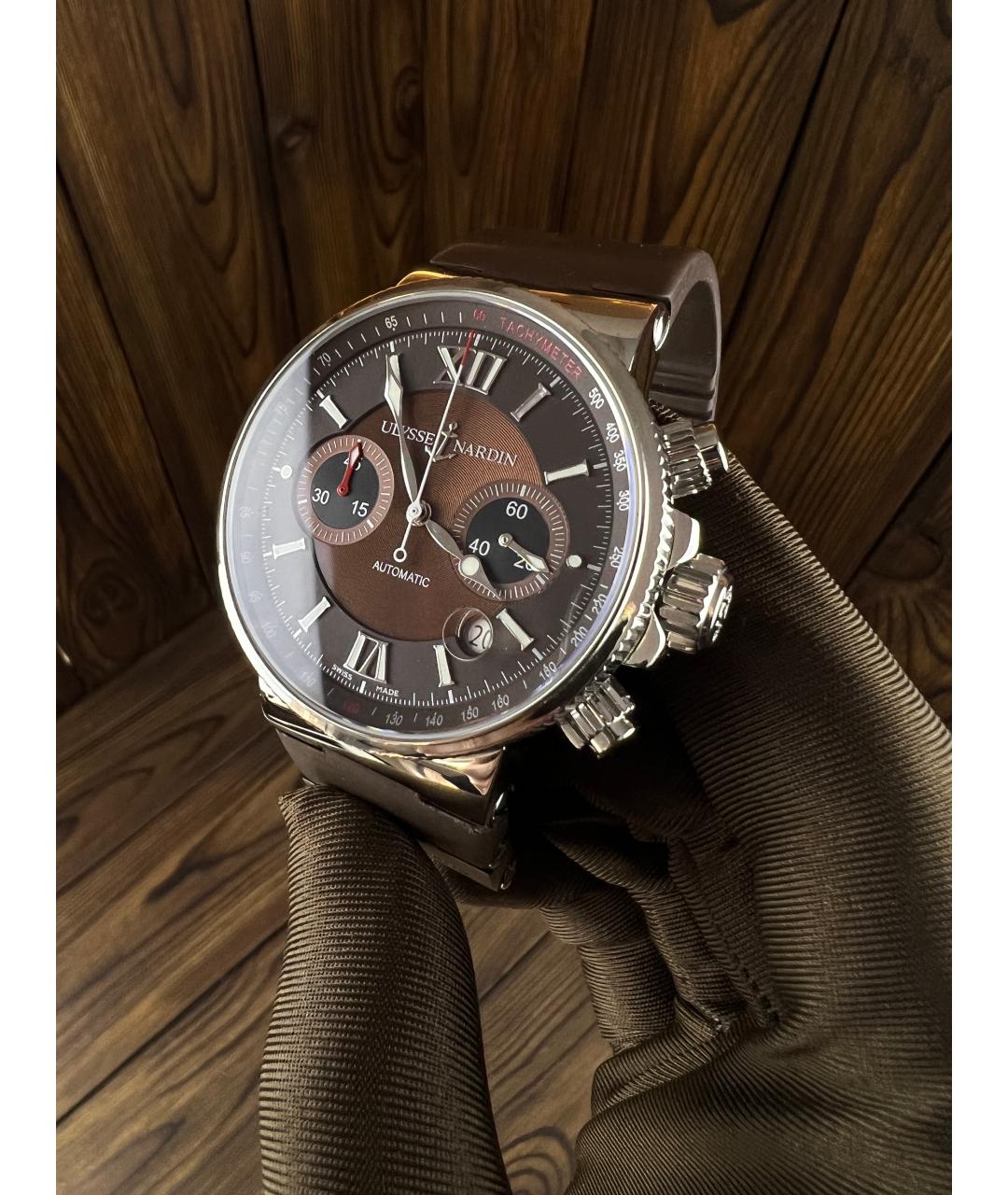 Ulysse Nardin Коричневые часы, фото 2