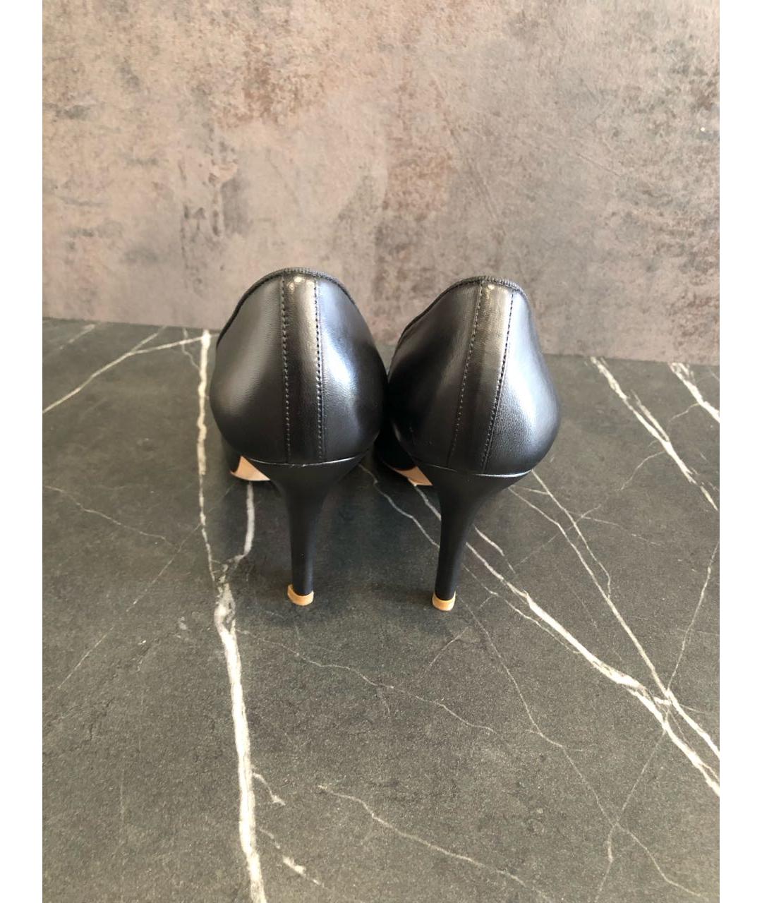 CHANEL Черные кожаные туфли, фото 5