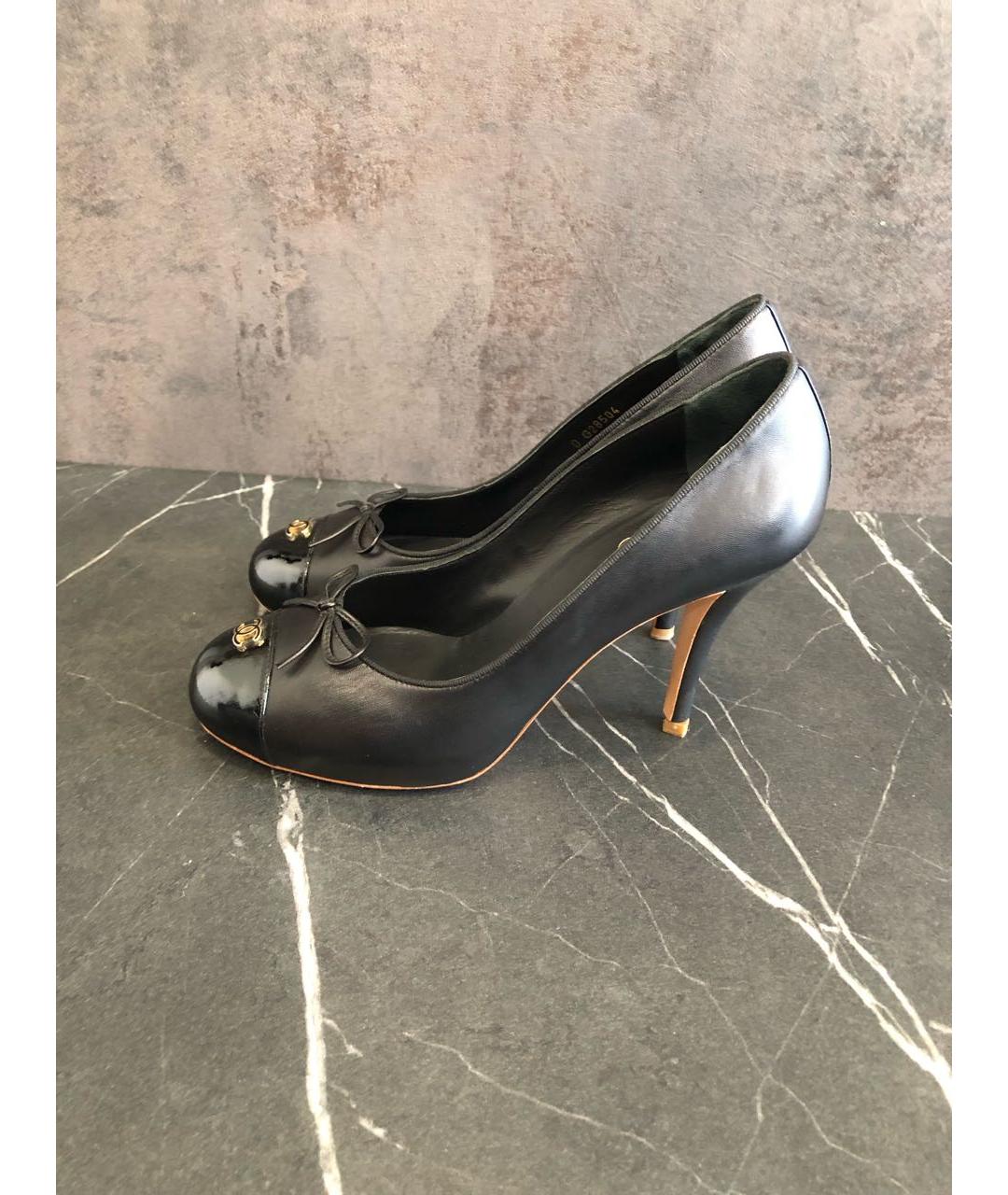 CHANEL Черные кожаные туфли, фото 6