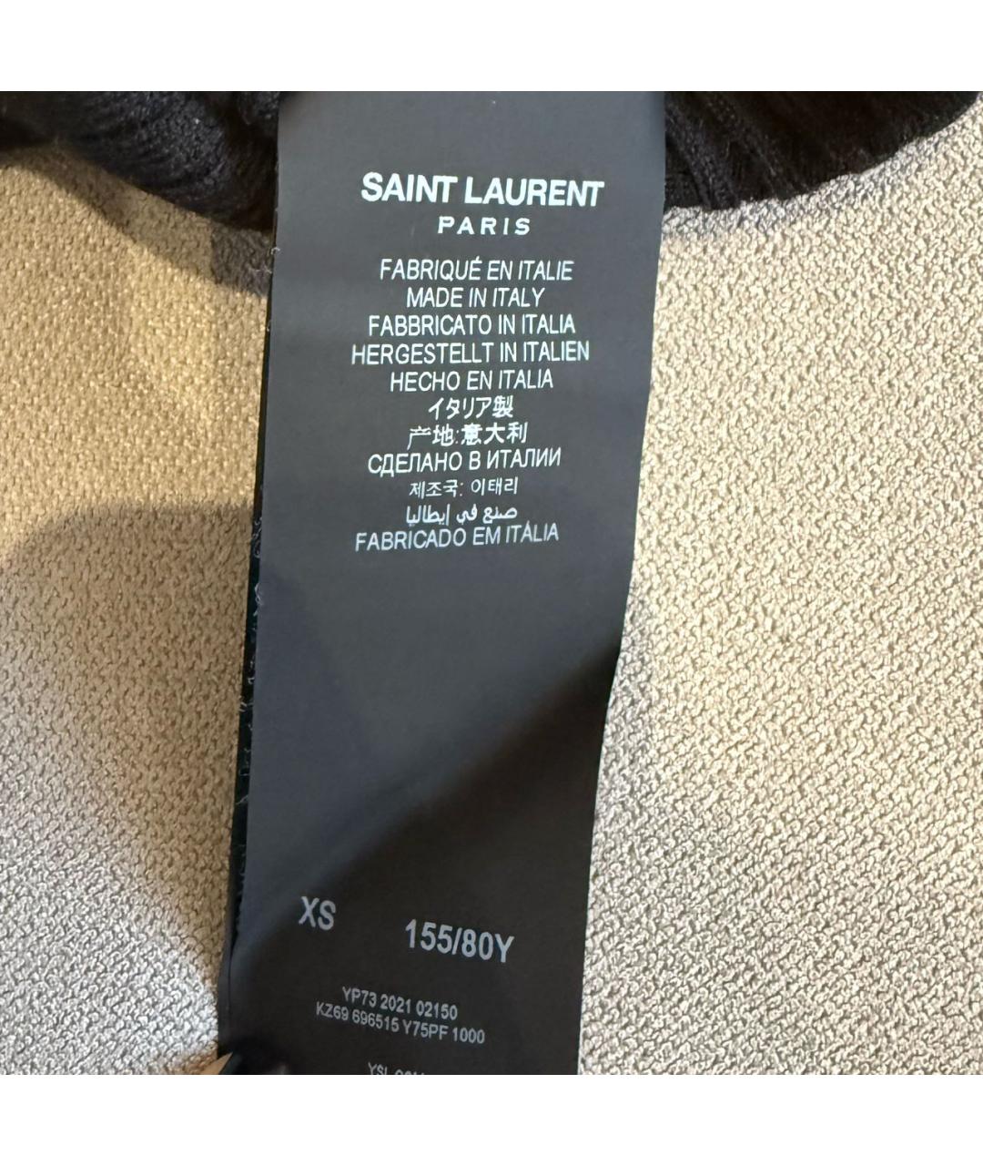 SAINT LAURENT Черная майка, фото 4