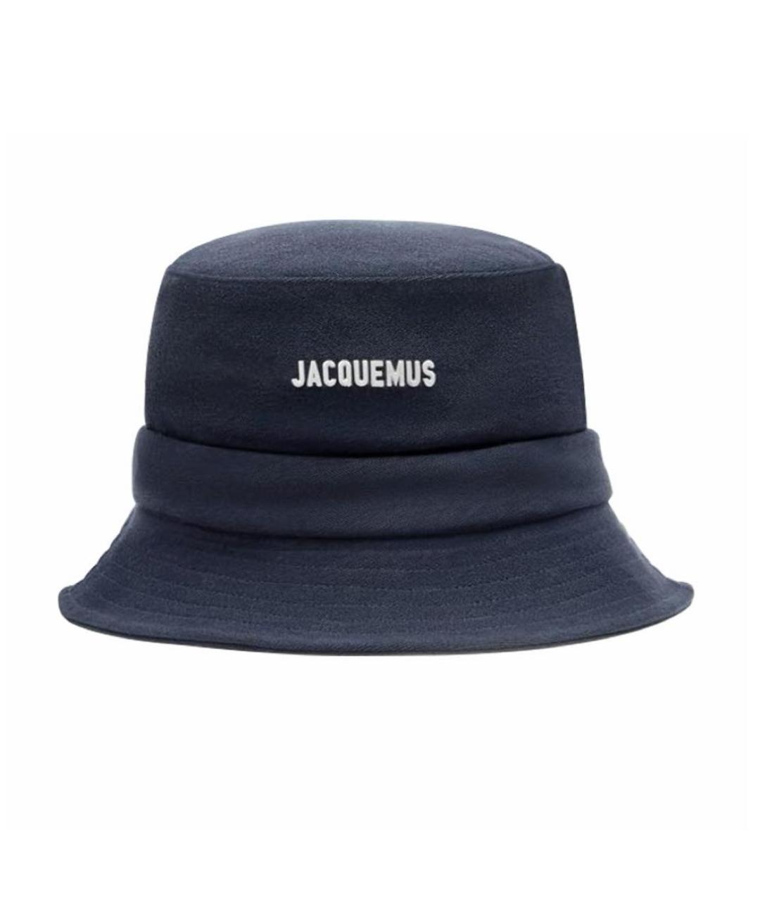 JACQUEMUS Темно-синяя хлопковая панама, фото 6
