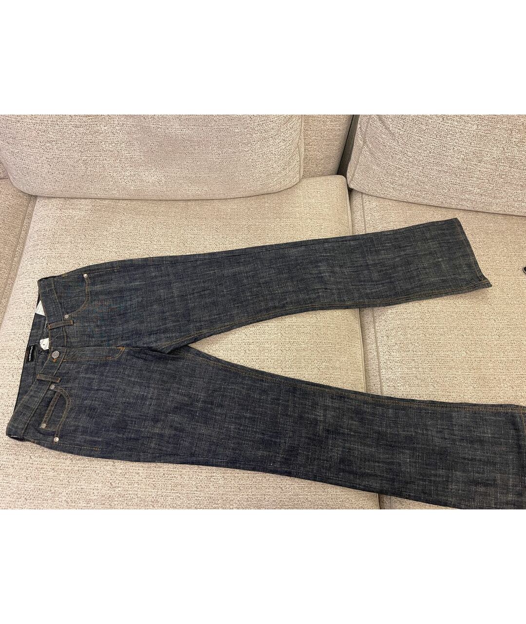 GIORGIO ARMANI Темно-синие прямые джинсы, фото 5