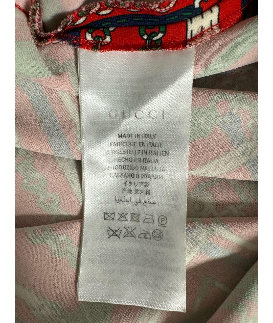 GUCCI Красное вискозное повседневное платье, фото 7