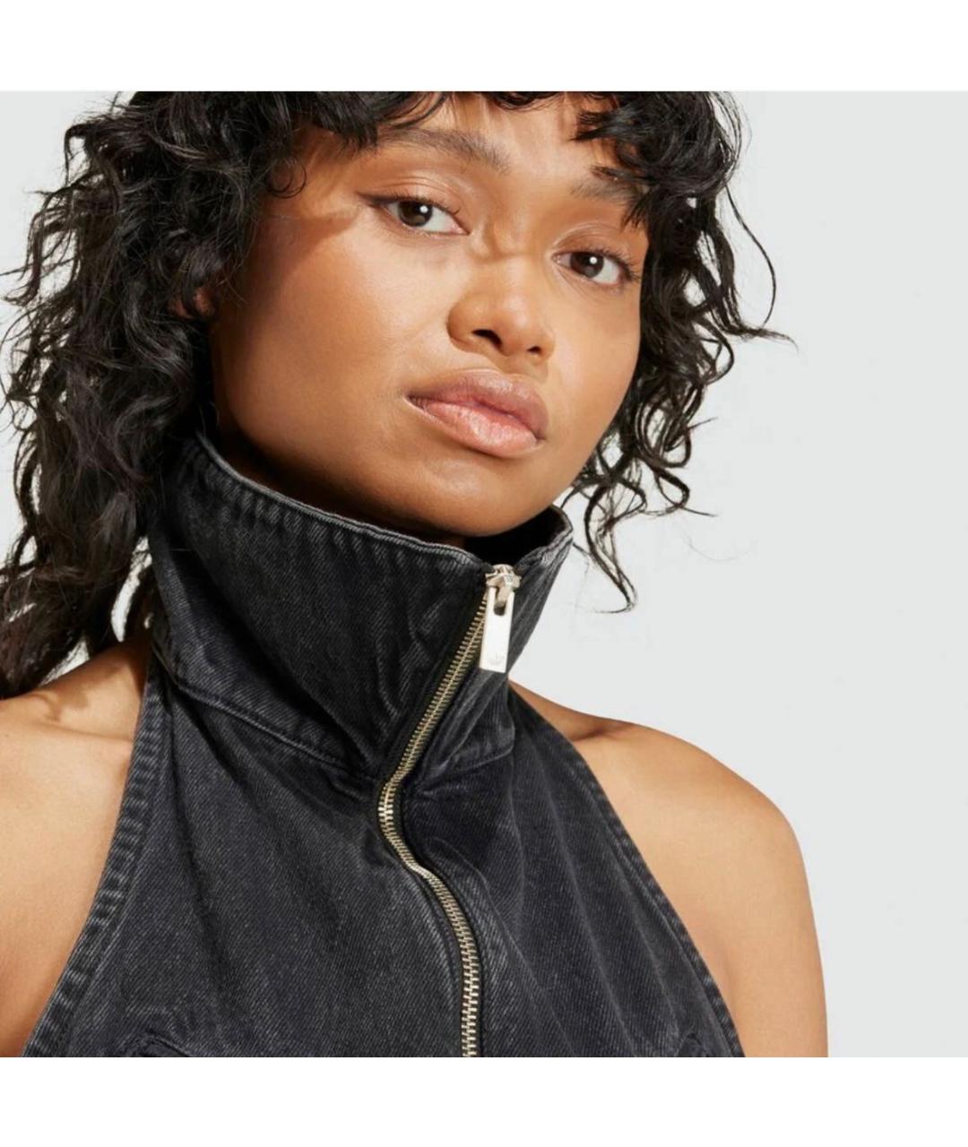 ADIDAS Черная деним майка, фото 5