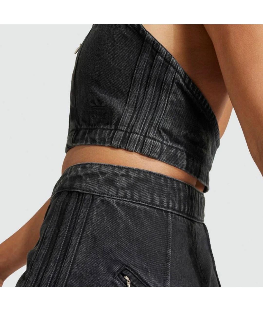 ADIDAS Черная деним майка, фото 4