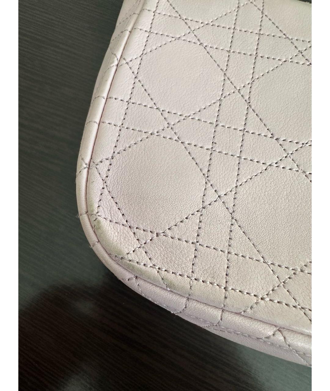 CHRISTIAN DIOR Розовая кожаная сумка через плечо, фото 8