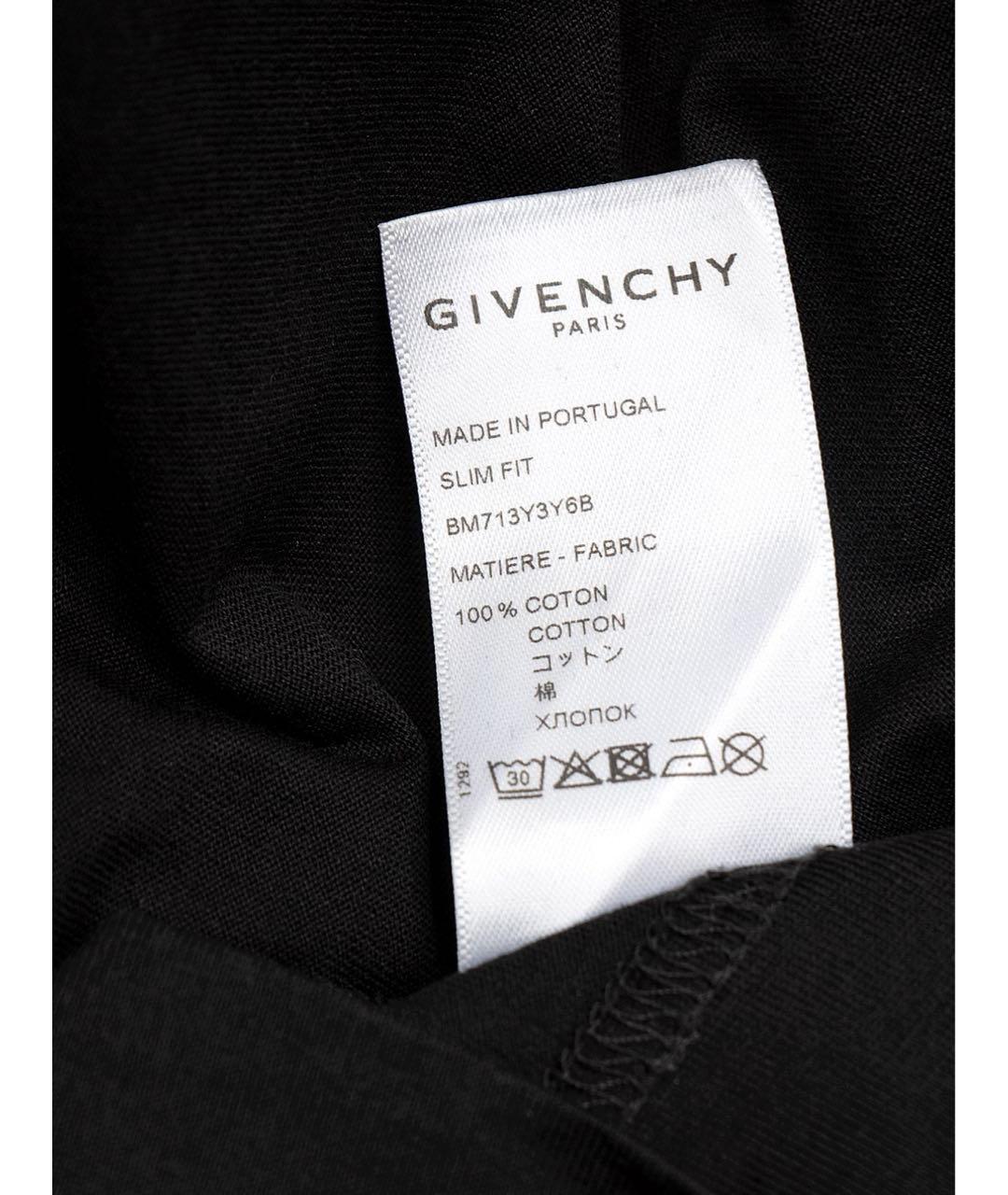 GIVENCHY Черная хлопковая футболка, фото 3