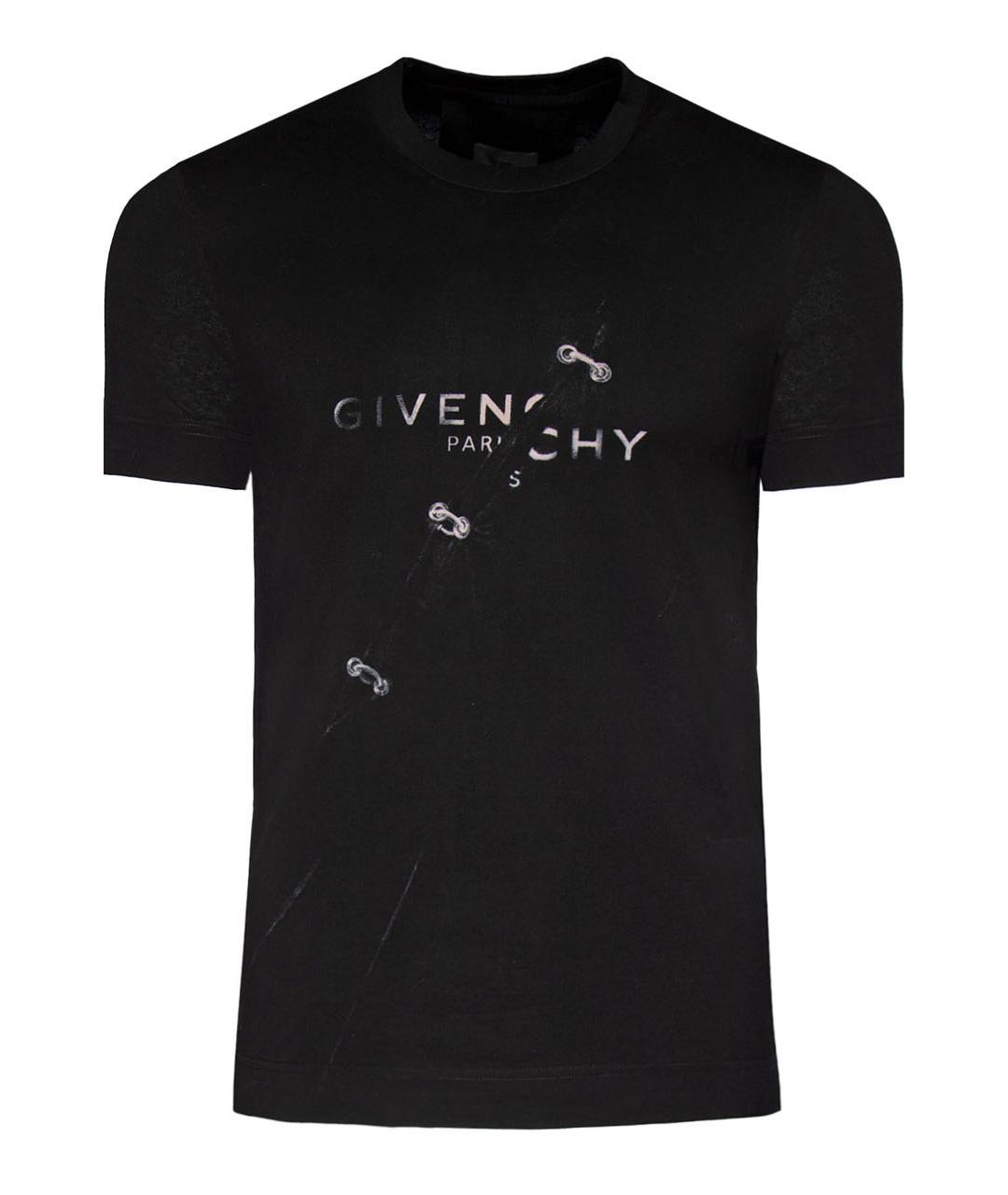 GIVENCHY Черная хлопковая футболка, фото 7