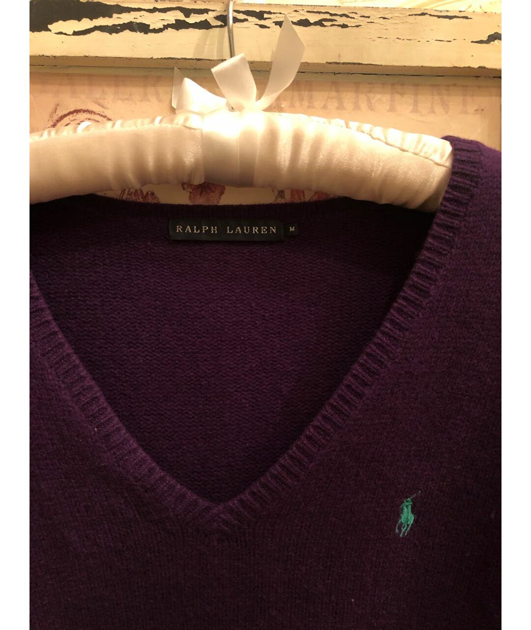 RALPH LAUREN Фиолетовый кашемировый джемпер / свитер, фото 3