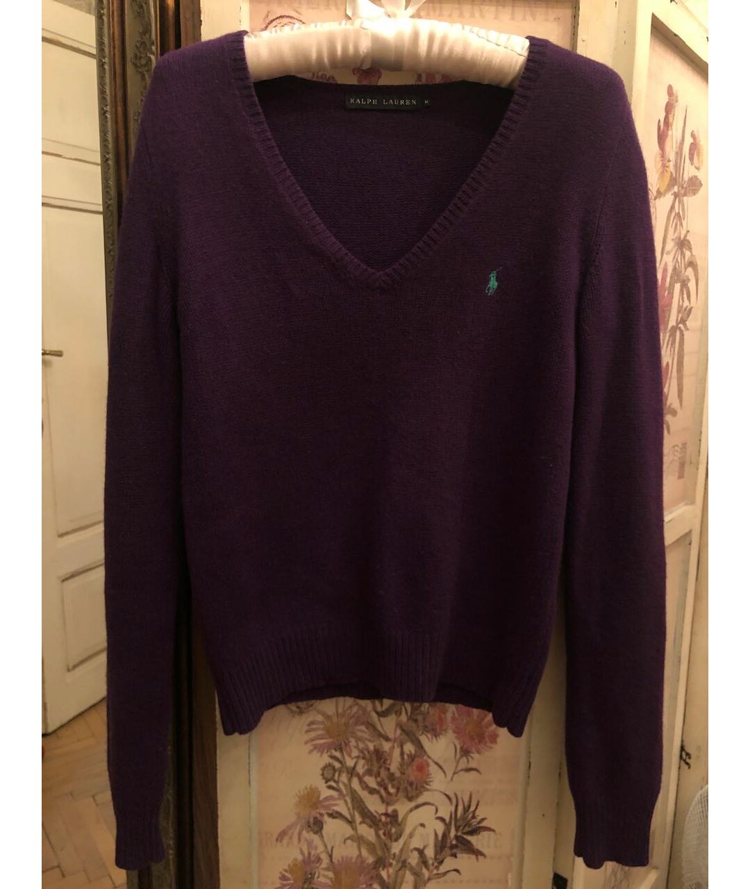 RALPH LAUREN Фиолетовый кашемировый джемпер / свитер, фото 5