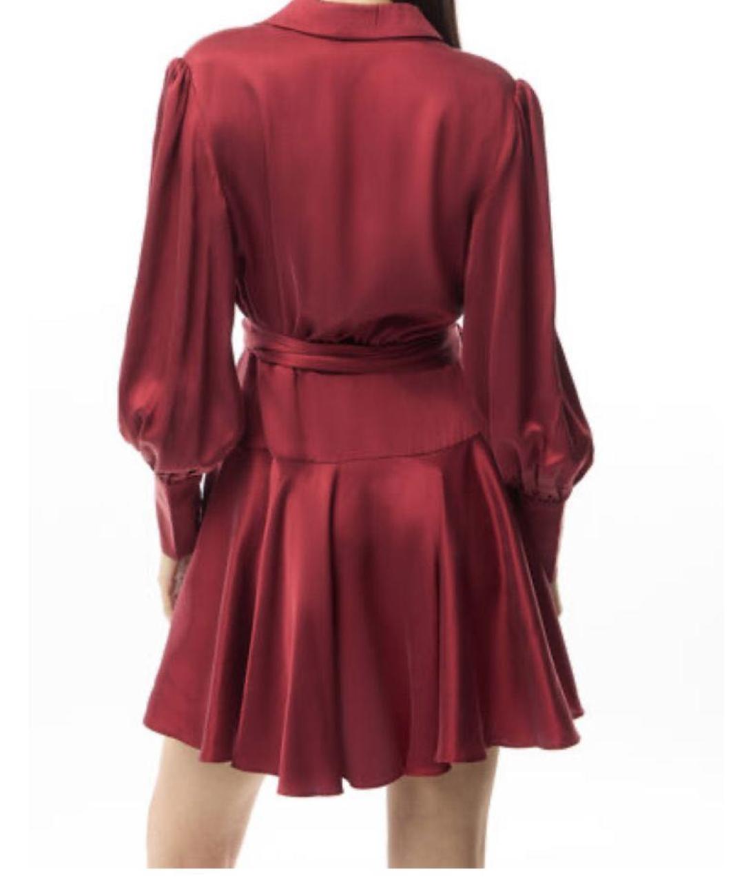 ZIMMERMANN Красное шелковое коктейльное платье, фото 4