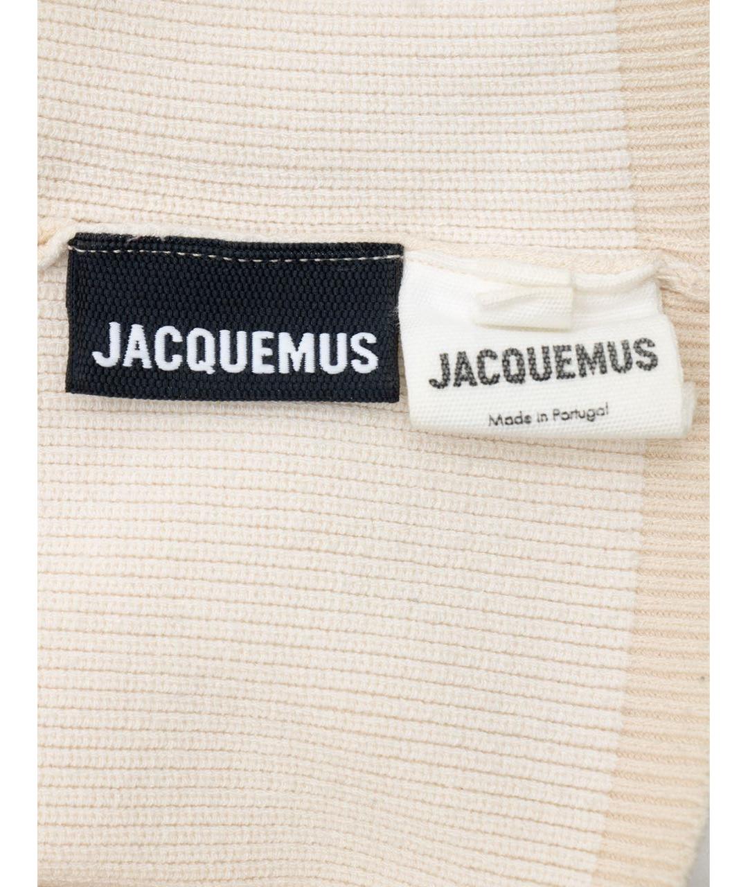 JACQUEMUS Бежевая вискозная футболка, фото 2