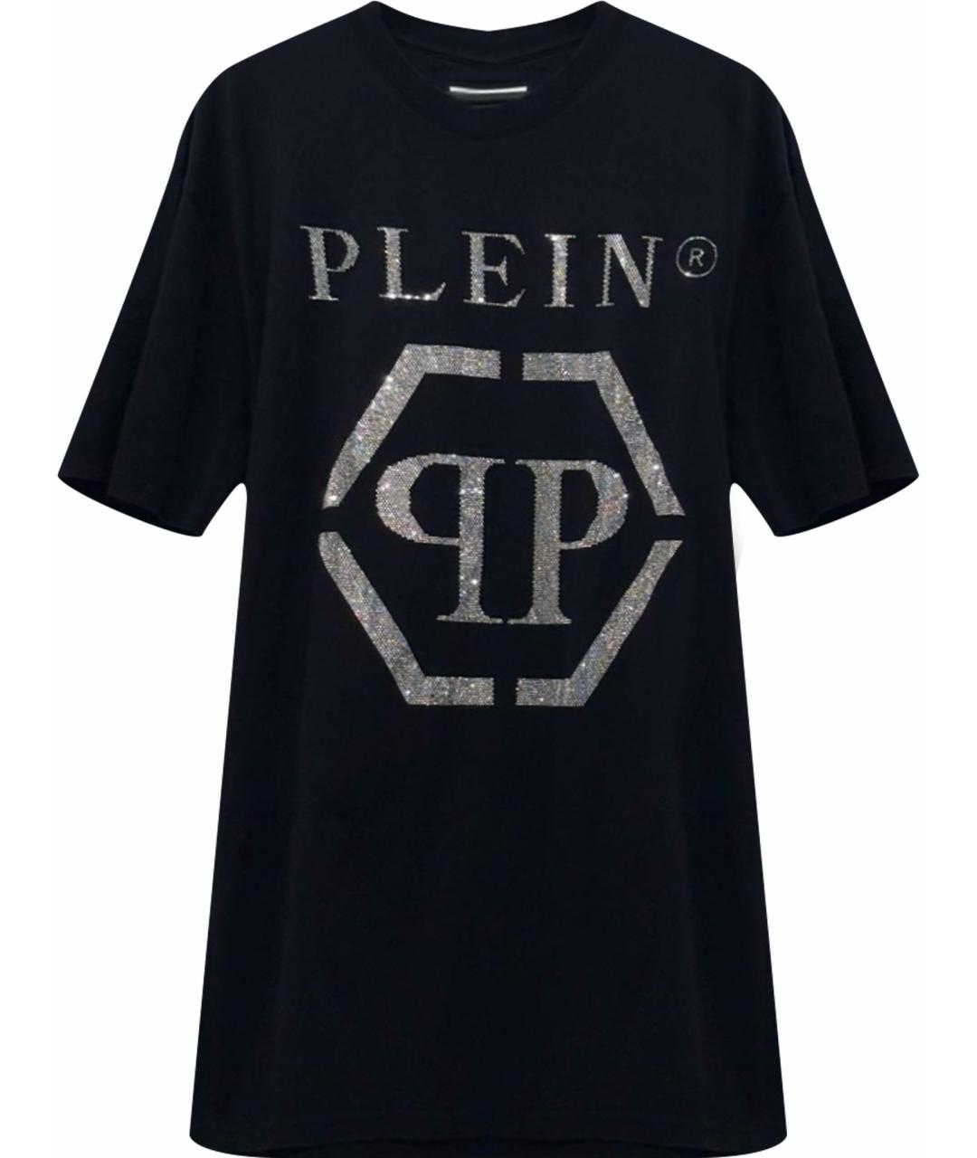 PHILIPP PLEIN Черная хлопковая футболка, фото 1