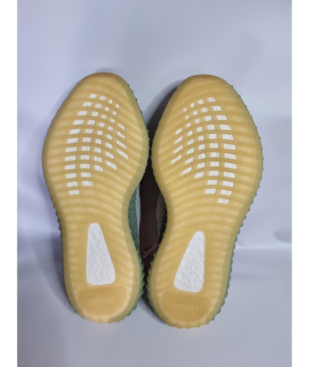 ADIDAS YEEZY Хаки текстильные низкие кроссовки / кеды, фото 5