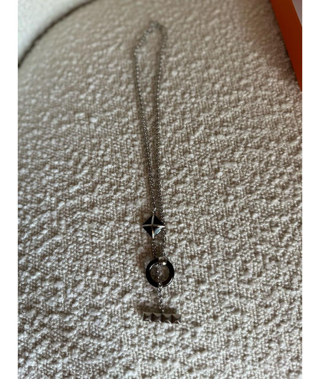 HERMES Черная металлическая подвеска, фото 7