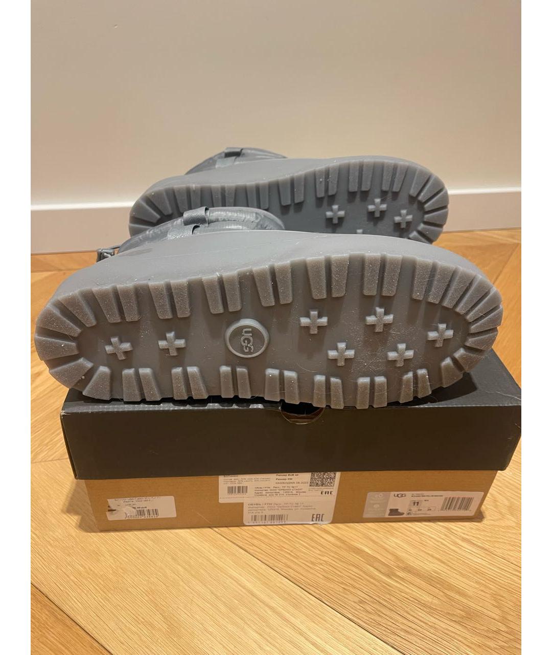 UGG AUSTRALIA Серые резиновые низкие ботинки, фото 3
