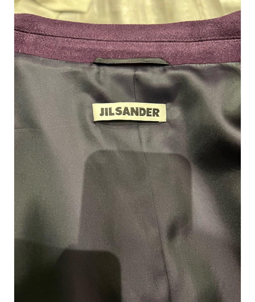 JIL SANDER Фиолетовое шерстяное пальто, фото 4