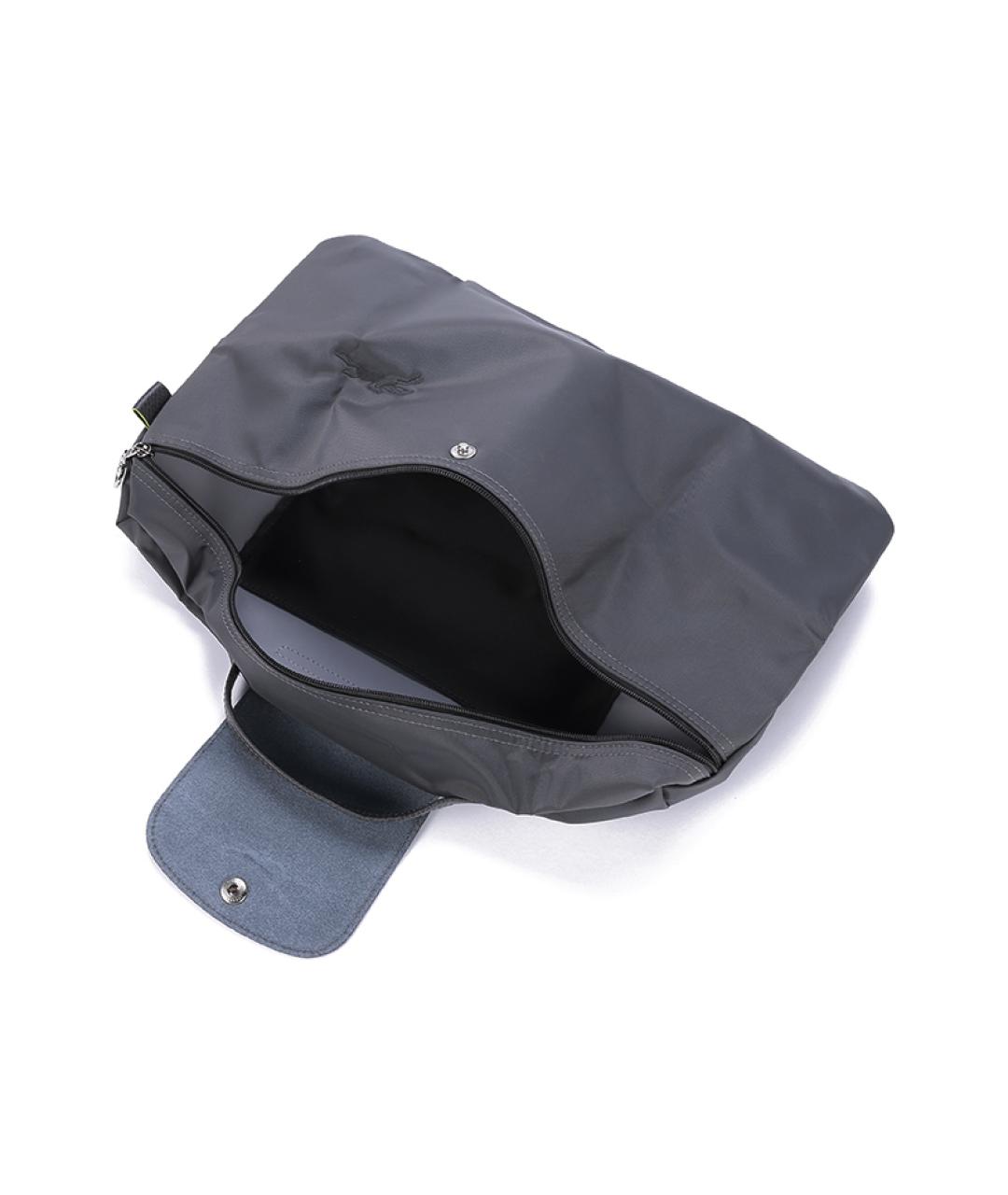 LONGCHAMP Серый тканевый портфель, фото 6