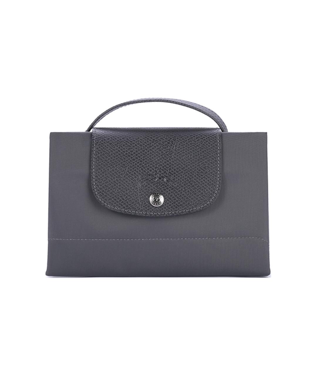 LONGCHAMP Серый тканевый портфель, фото 7