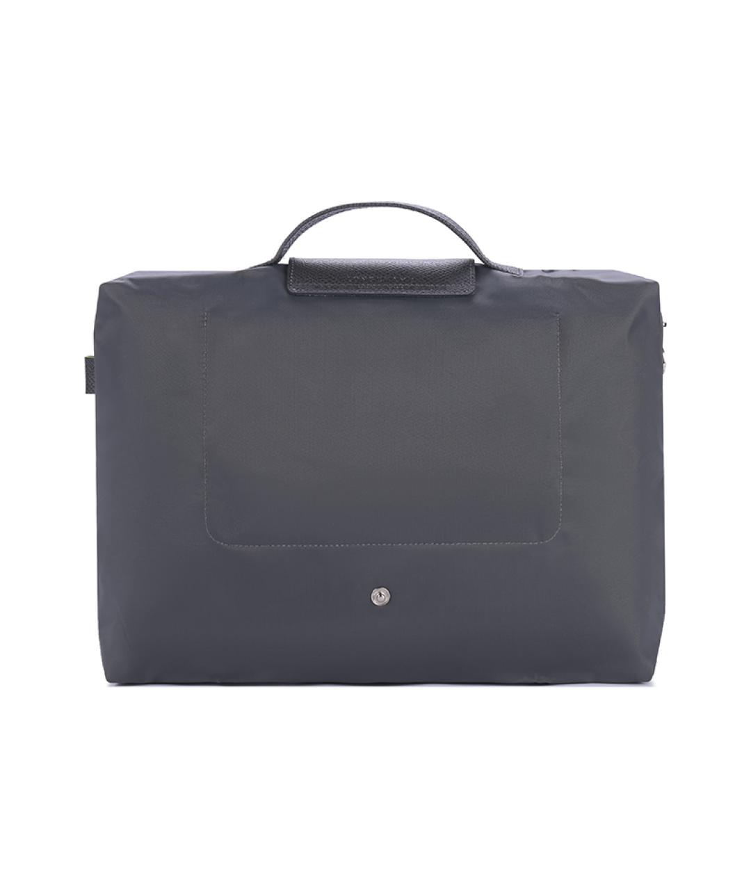 LONGCHAMP Серый тканевый портфель, фото 4