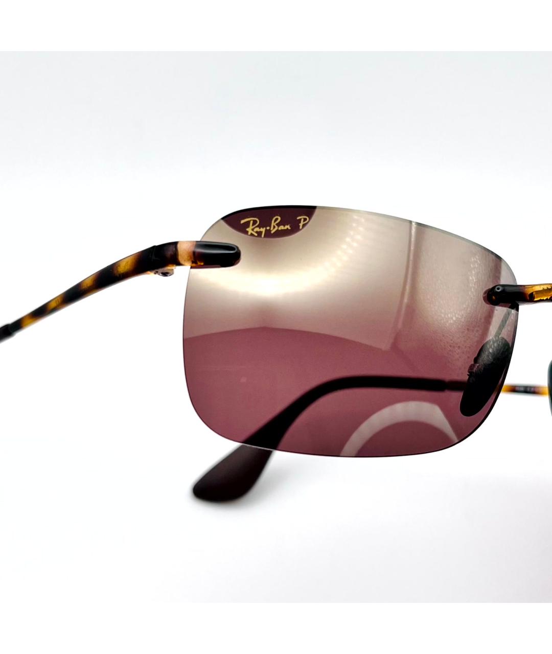 RAY BAN Бордовые пластиковые солнцезащитные очки, фото 3