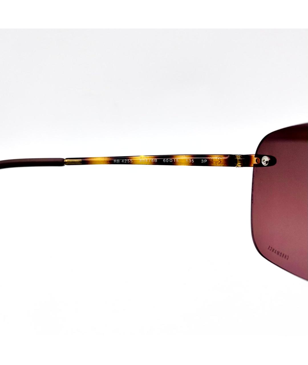 RAY BAN Бордовые пластиковые солнцезащитные очки, фото 5