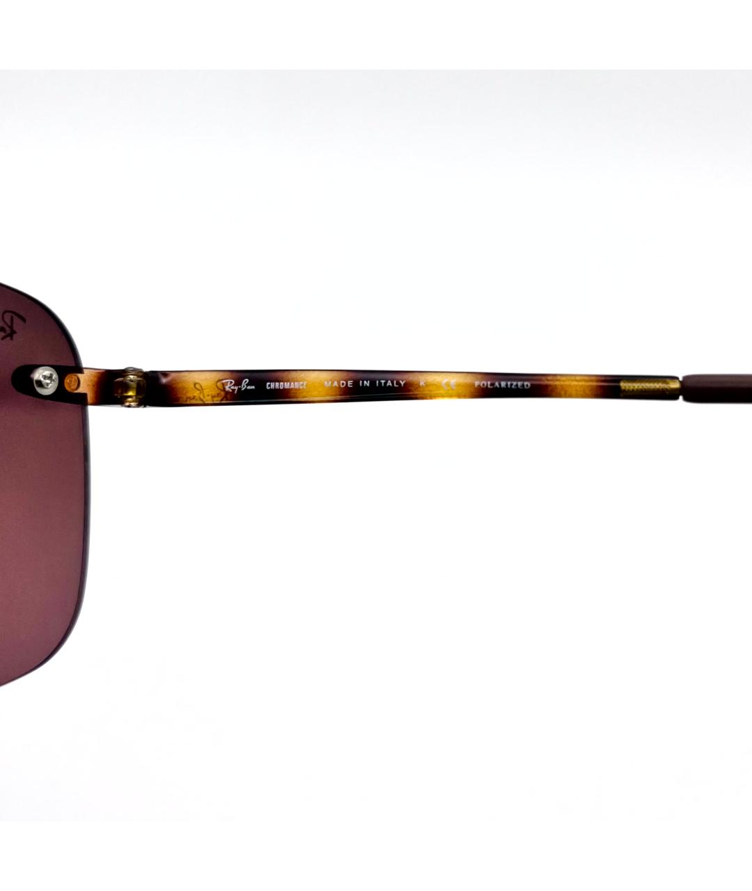 RAY BAN Бордовые пластиковые солнцезащитные очки, фото 6