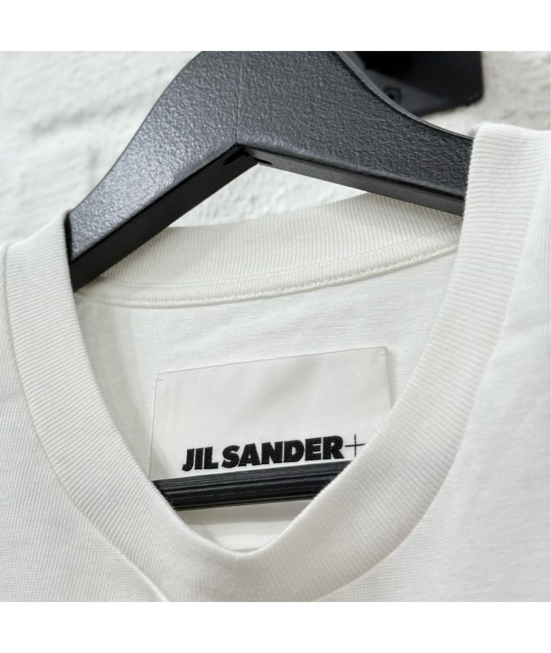 JIL SANDER Белая хлопковая футболка, фото 4