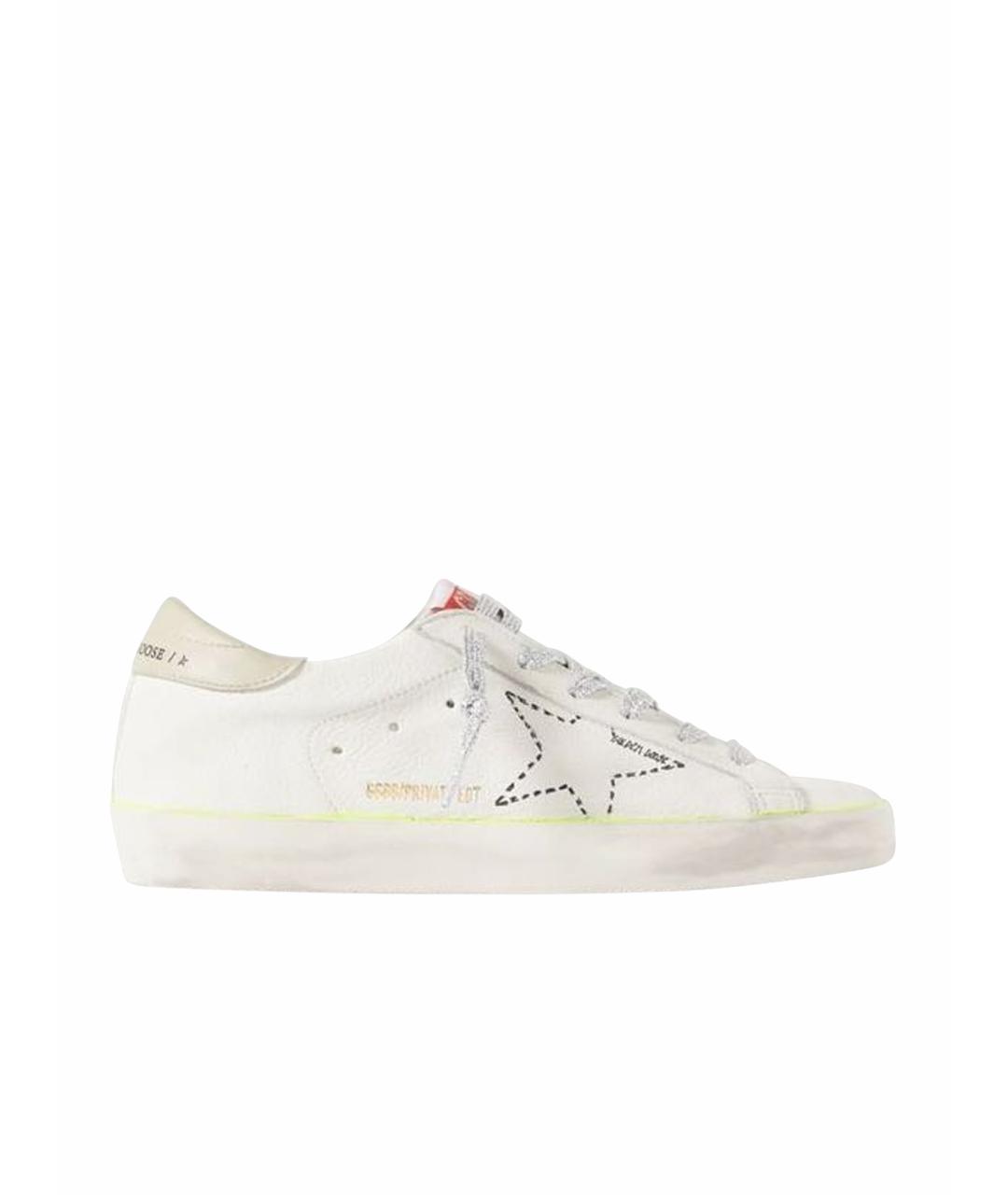 GOLDEN GOOSE DELUXE BRAND Белые кожаные кеды, фото 1