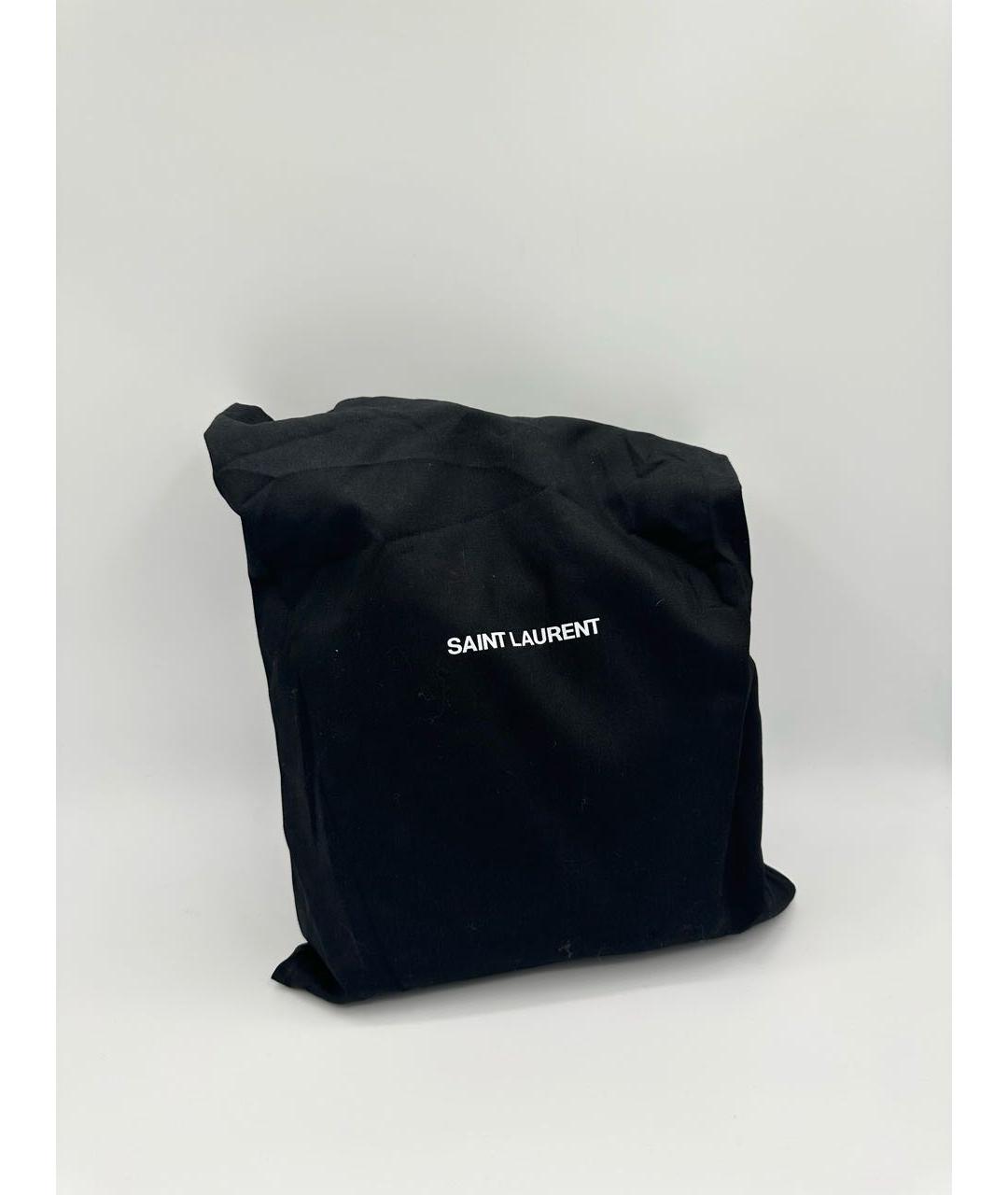 SAINT LAURENT Оранжевая кожаная сумка тоут, фото 6
