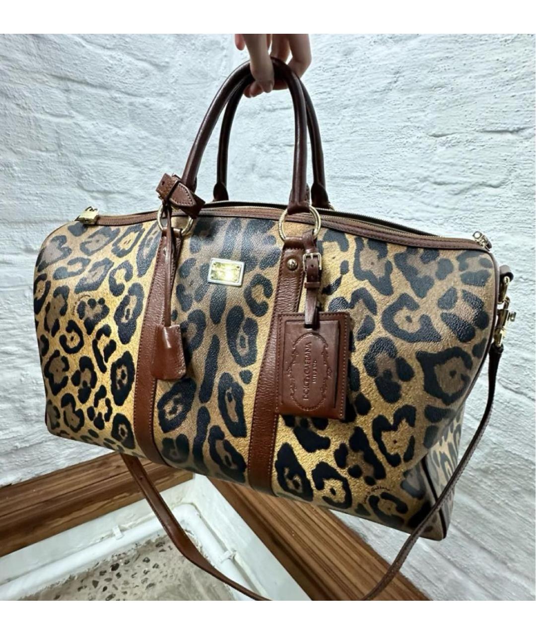 DOLCE&GABBANA Коричневая дорожная/спортивная сумка, фото 9
